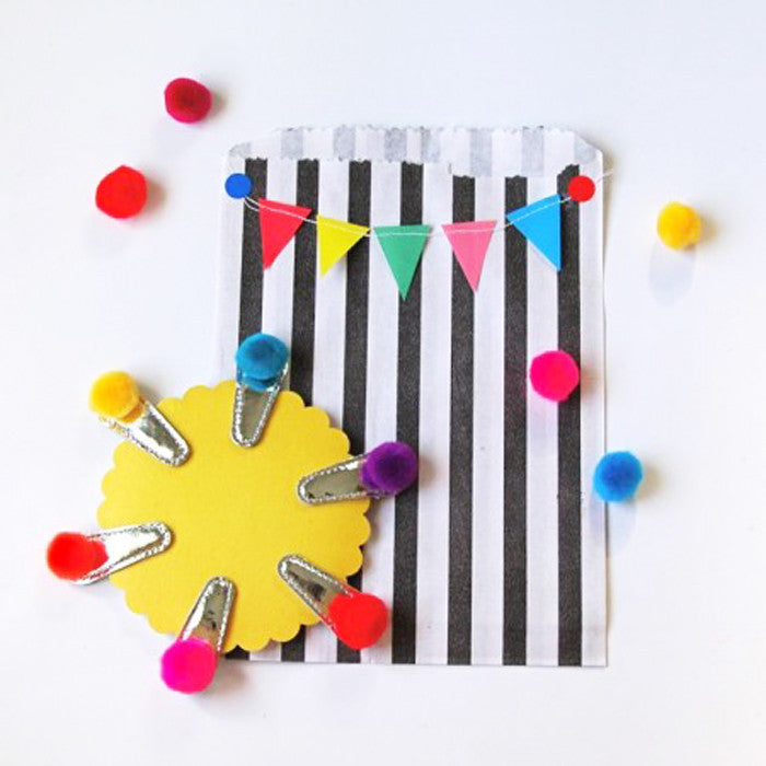 Rainbow Pom Pom Clips by Hello Shiso