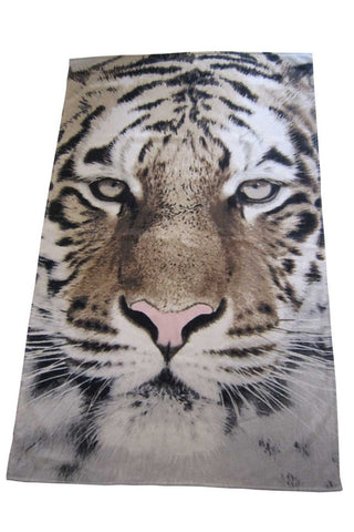 Towel with Tiger Print by Popup Shop