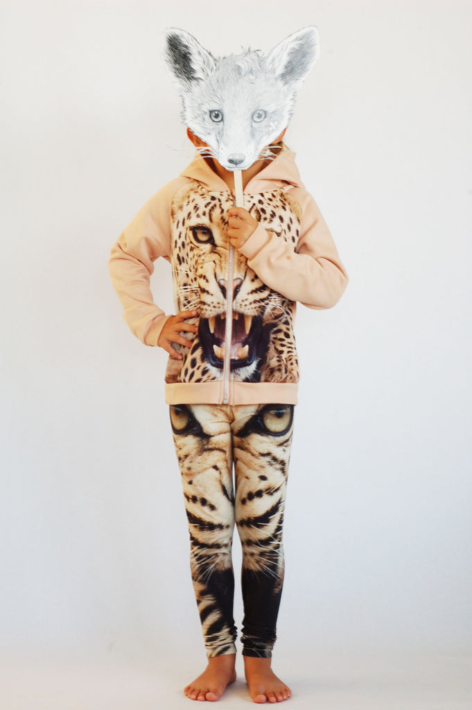 Leopard Hoodie with Zipper by Popup Shop