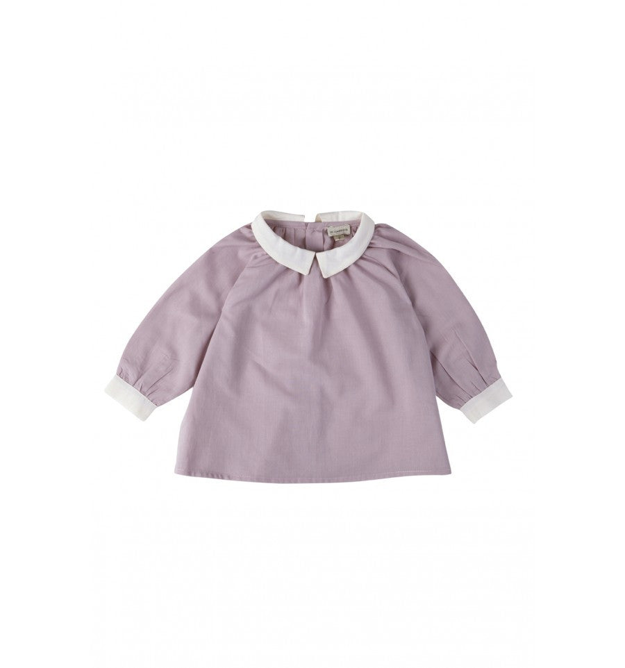 Collar Combined Blouse by yellowpelota