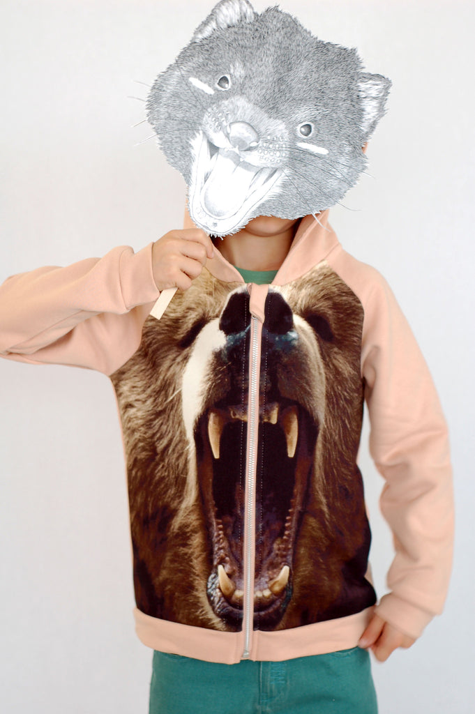 Bear Hoodie with Zipper by Popup Shop