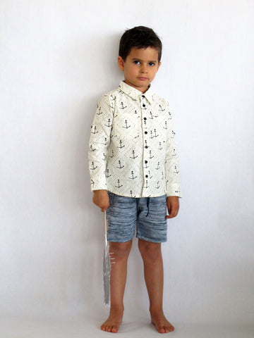 Holger Anchor Shirt by Soft Gallery